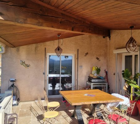 Décoration murale intérieure à Saint-Maximin-la-Sainte-Baume (83) Var, véranda avant/après