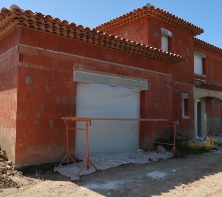 Façade imitation pierre extérieur à La Colle sur Loup (06) Alpes Maritimes avant